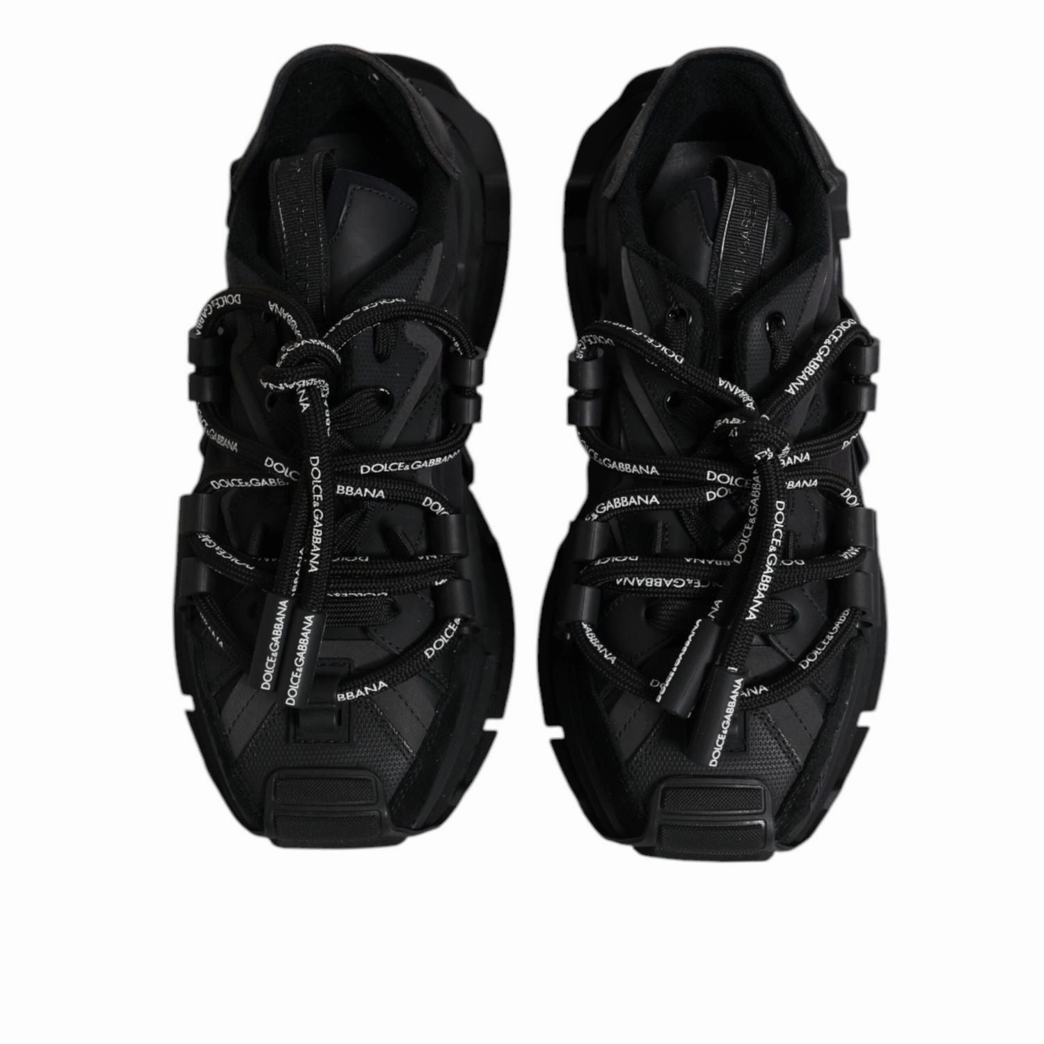Sole Sneakers Dolce & Gabbana Black Low Top Space Lace Up Sneakers Shoes
