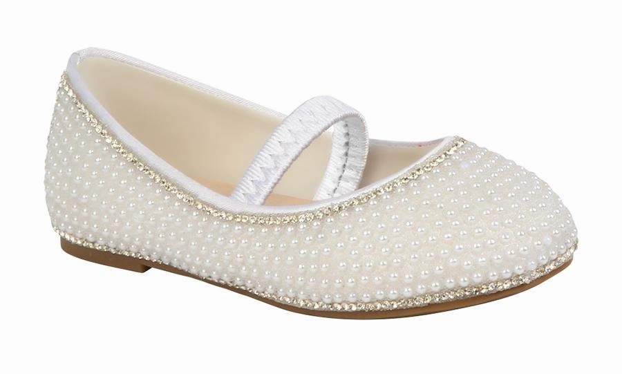 Shoes Pedal Harper White Pearl Flat