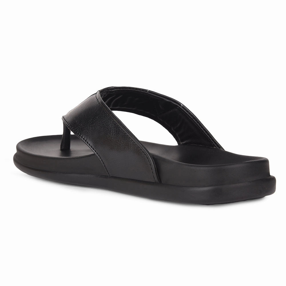 World's Softest Slippers Healers Casual Black Slippers For Men LEEKS-1 By Liberty