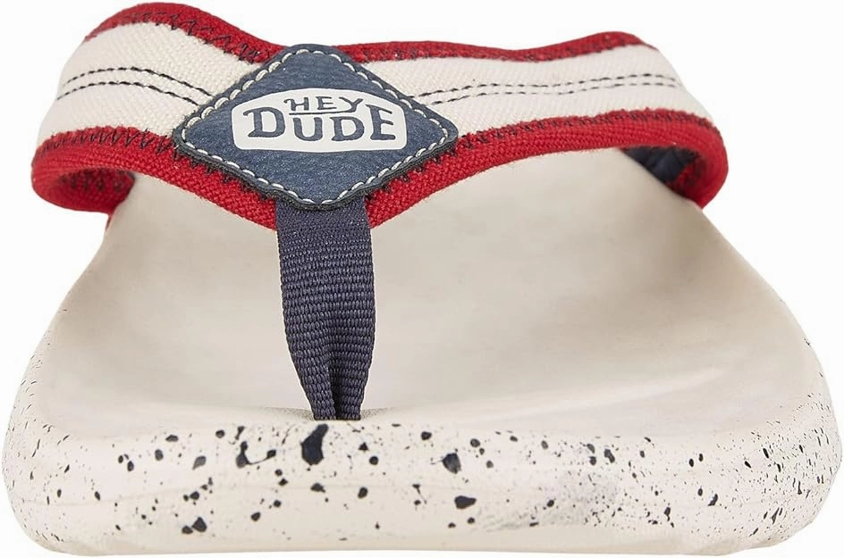 Hi Top Slippers Hey Dude Men's Myers Flip Americana | Men's Shoes | Men's Slip-on Sandals | Comfortable & Light-Weight