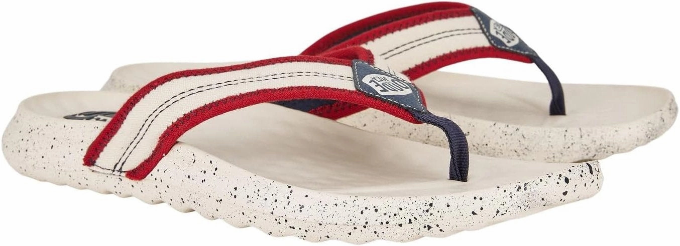 Hey Dude Men's Myers Flip Americana | Men's Shoes | Men's Slip-on Sandals | Comfortable & Light-Weight Feet With Slippers