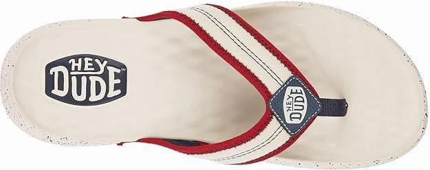 Sig Slide Hey Dude Men's Myers Flip Americana | Men's Shoes | Men's Slip-on Sandals | Comfortable & Light-Weight