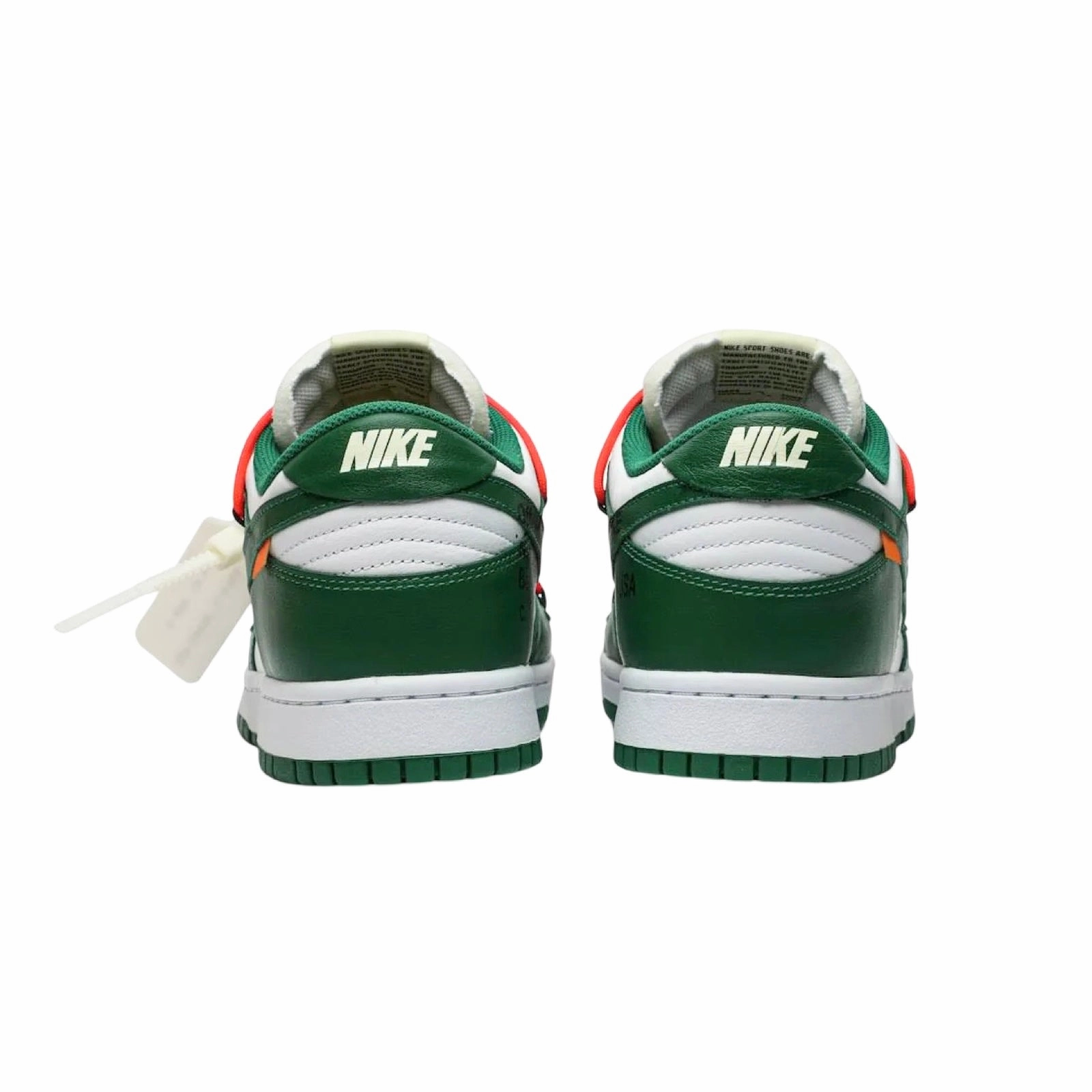 Best Asic Running Shoes Off White x Nike Dunk Low Leather White Pine Green