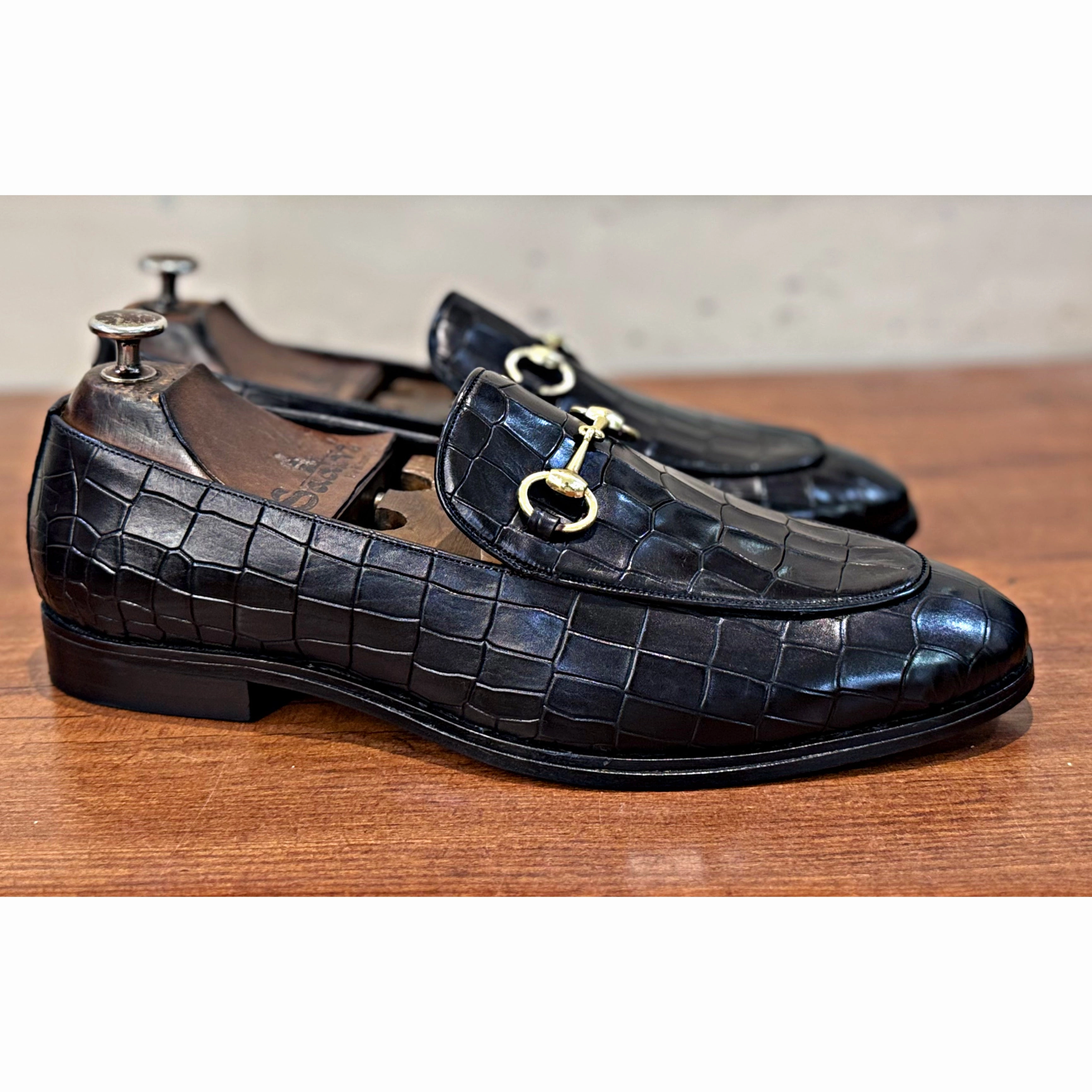 Horsebit Loafers - Croco Blk Maison Margiela Loafers