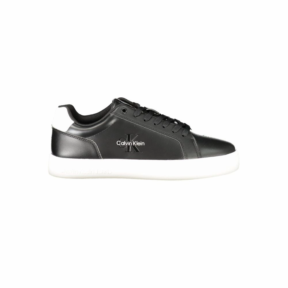 Sneakers For Business Casual Calvin Klein Black Leather Men Sneaker
