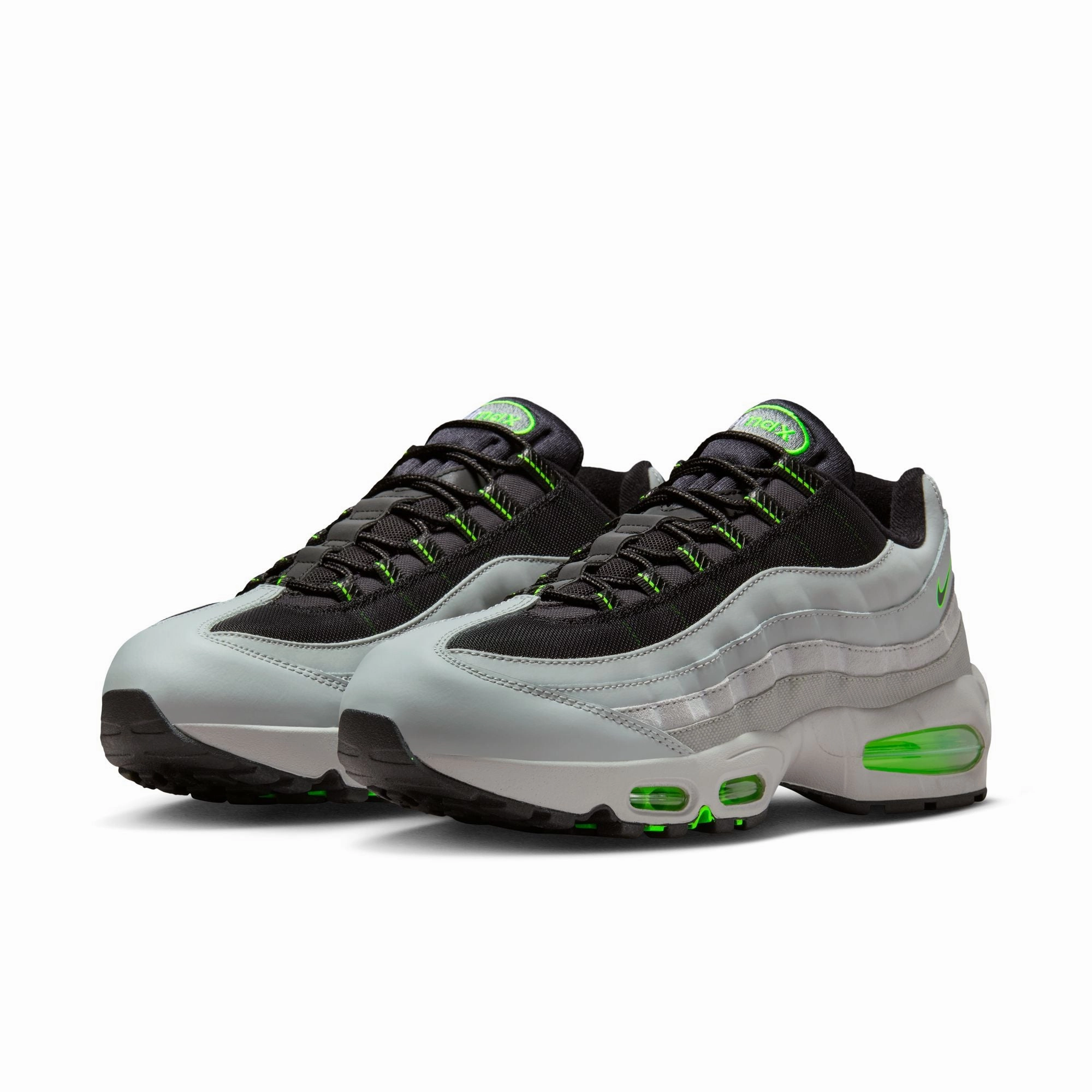 Nike Air Max 95 Big Bubble Men's Shoes Color: Lt Smoke Grey/black-green Strike-white IH1228-002 Best Asics Everyday Shoes