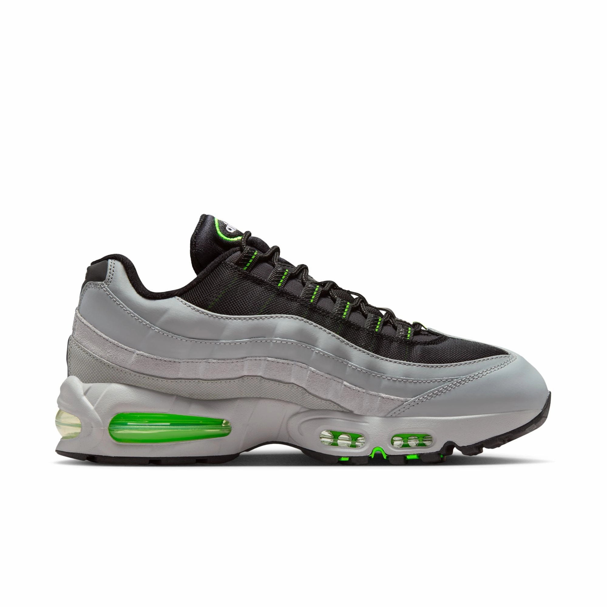 Nike Air Max 95 Big Bubble Men's Shoes Color: Lt Smoke Grey/black-green Strike-white IH1228-002 Asics Excite 9 Running Shoes