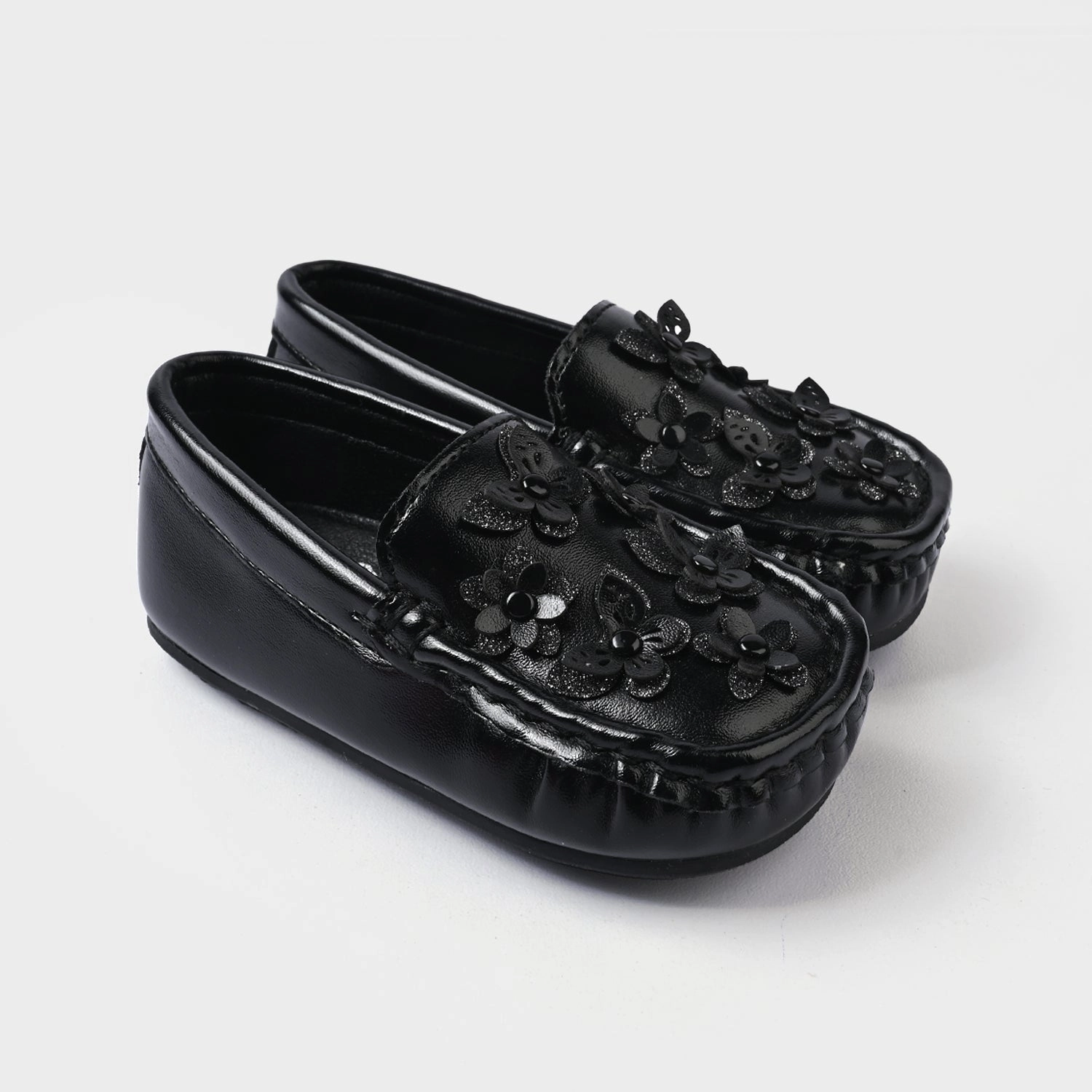 Girls Loafer H502-L30-BLACK Sweatpants Loafers