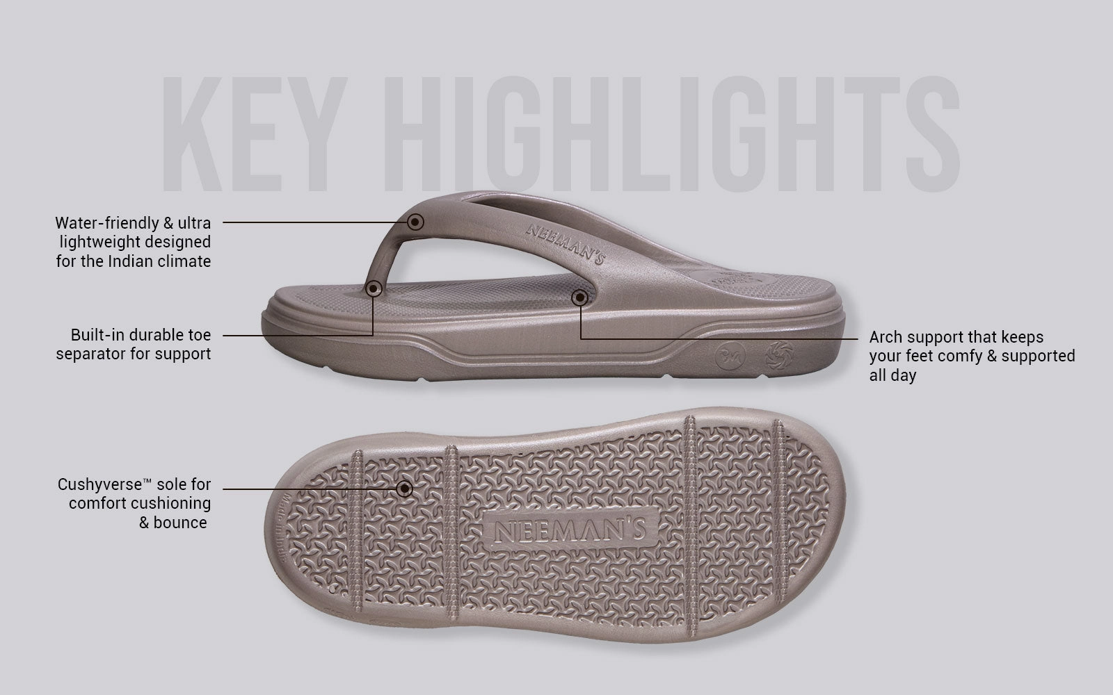 Ilse Jacobsen Flip Flops Glitter Cushers Flips For Women : Goat Grey