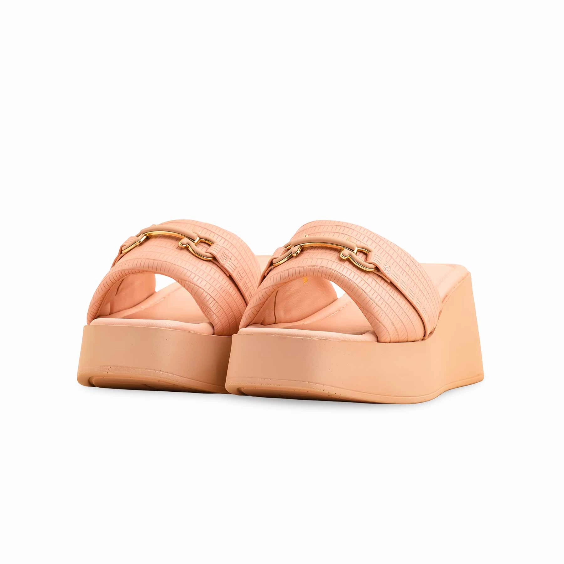 Pink Formal Slipper PU0557 Platform Wedge Slides