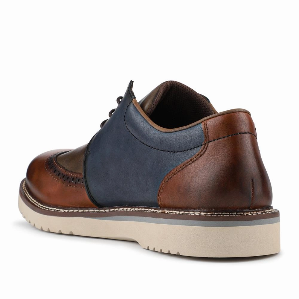 Priority Flat Rate Shoe Box Rieker Wide Fit Leather Lace-Up Shoes - RKR42501 / 327 702 - Tan Multi