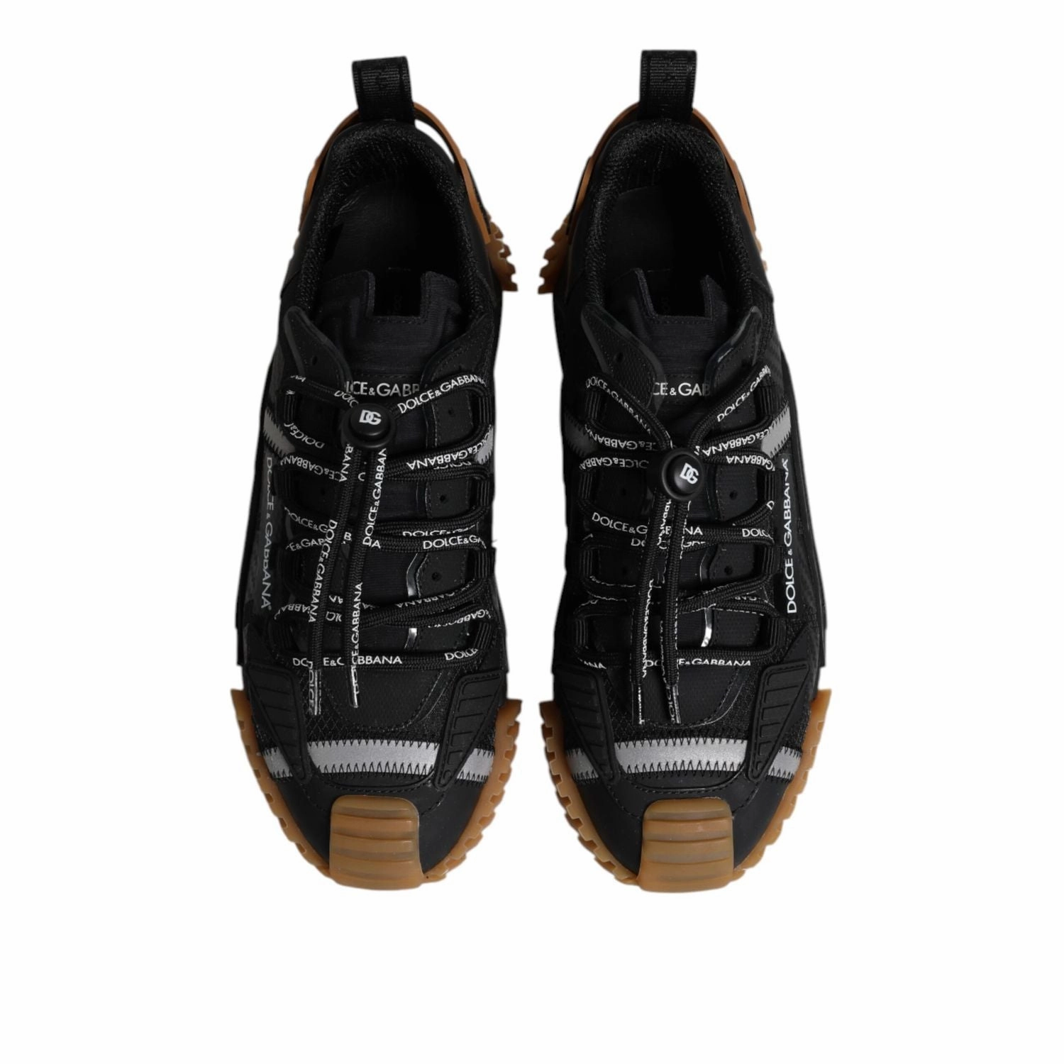 Dolce & Gabbana Black Logo Lace Up Low Top NS1 Sneakers Shoes Asics Shoes Sneakers