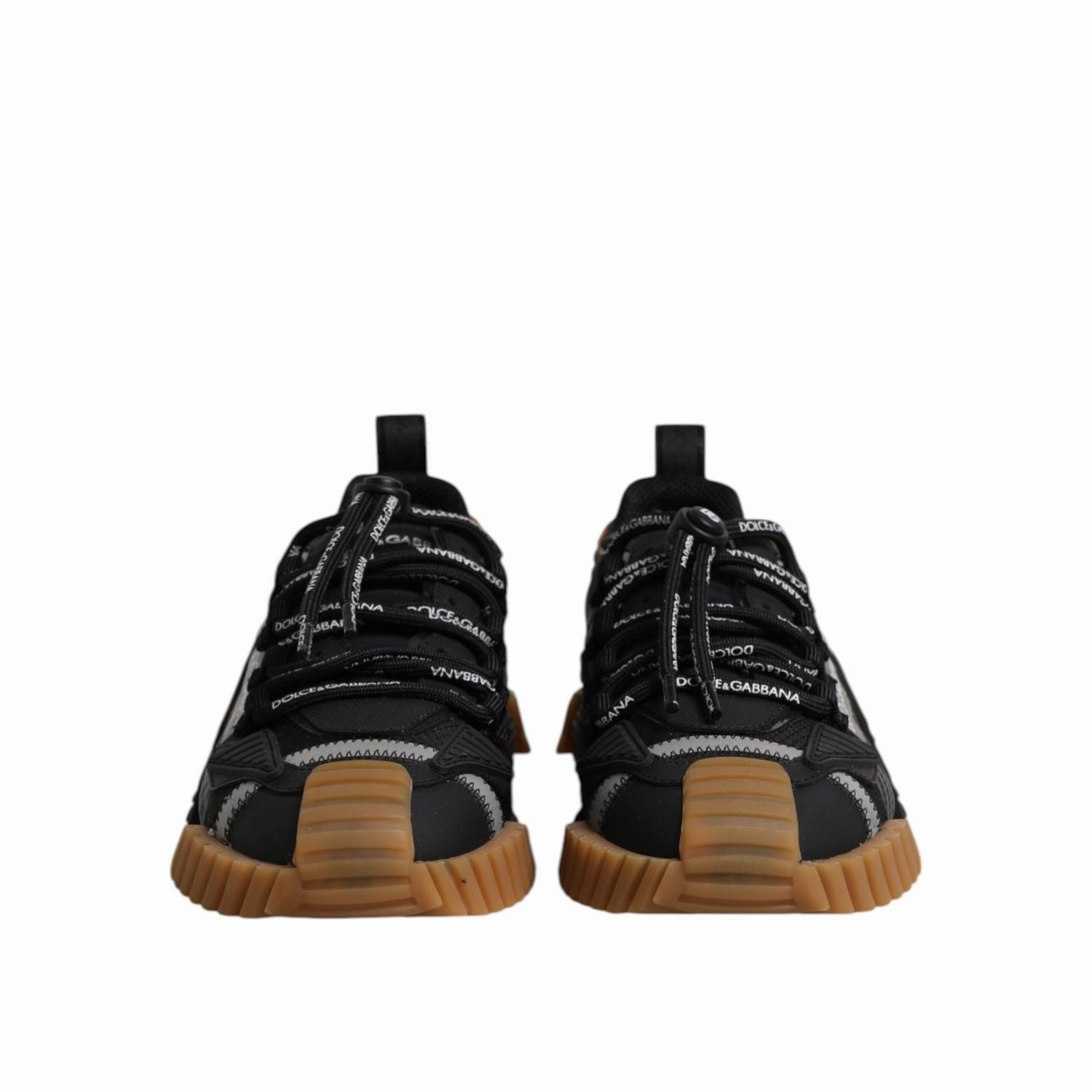 Dolce & Gabbana Black Logo Lace Up Low Top NS1 Sneakers Shoes Human Race Sneakers