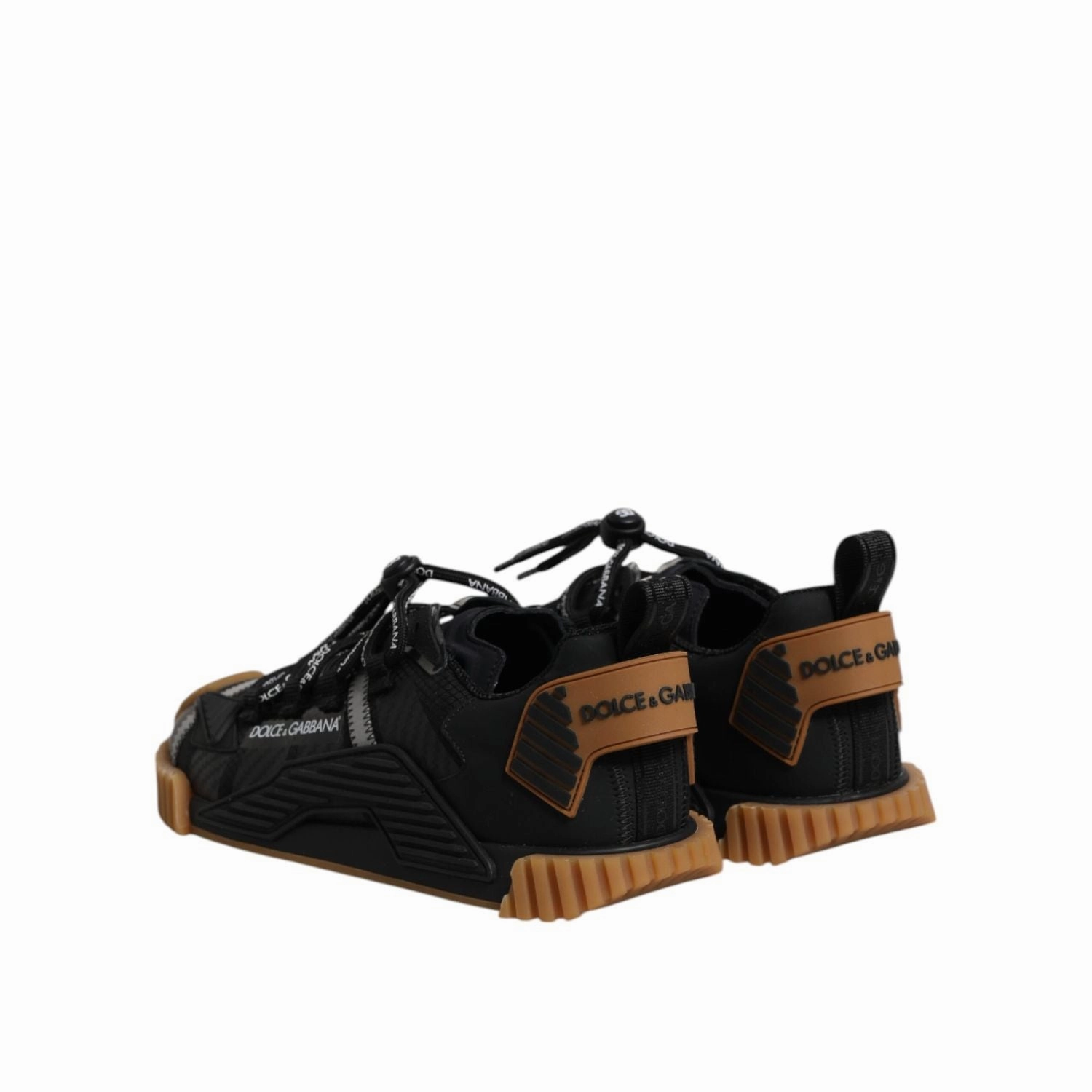 Dolce & Gabbana Black Logo Lace Up Low Top NS1 Sneakers Shoes Rock And Candy Sneakers