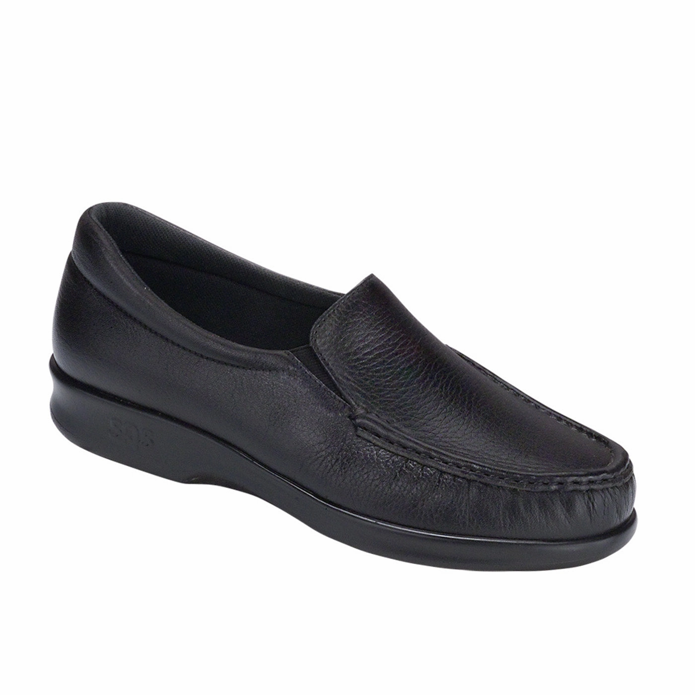 Women's Twin Slip On Loafer Black Good Trail Running Shoes For Flat Feet