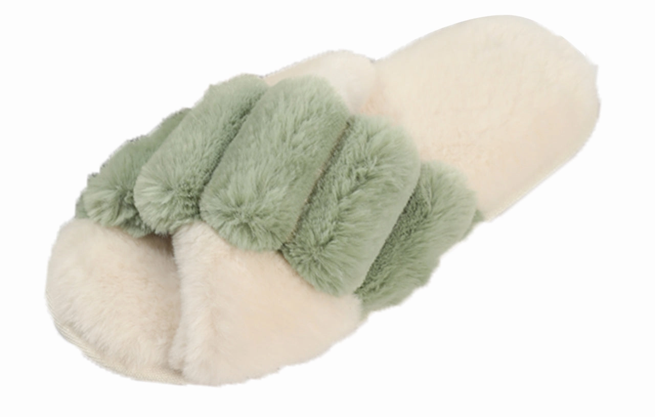 Slippers By Clarks Inviting Faux Fur Slippers for Women - Unique Cotton Stuffing, Comfortable, Warm, Slip-On