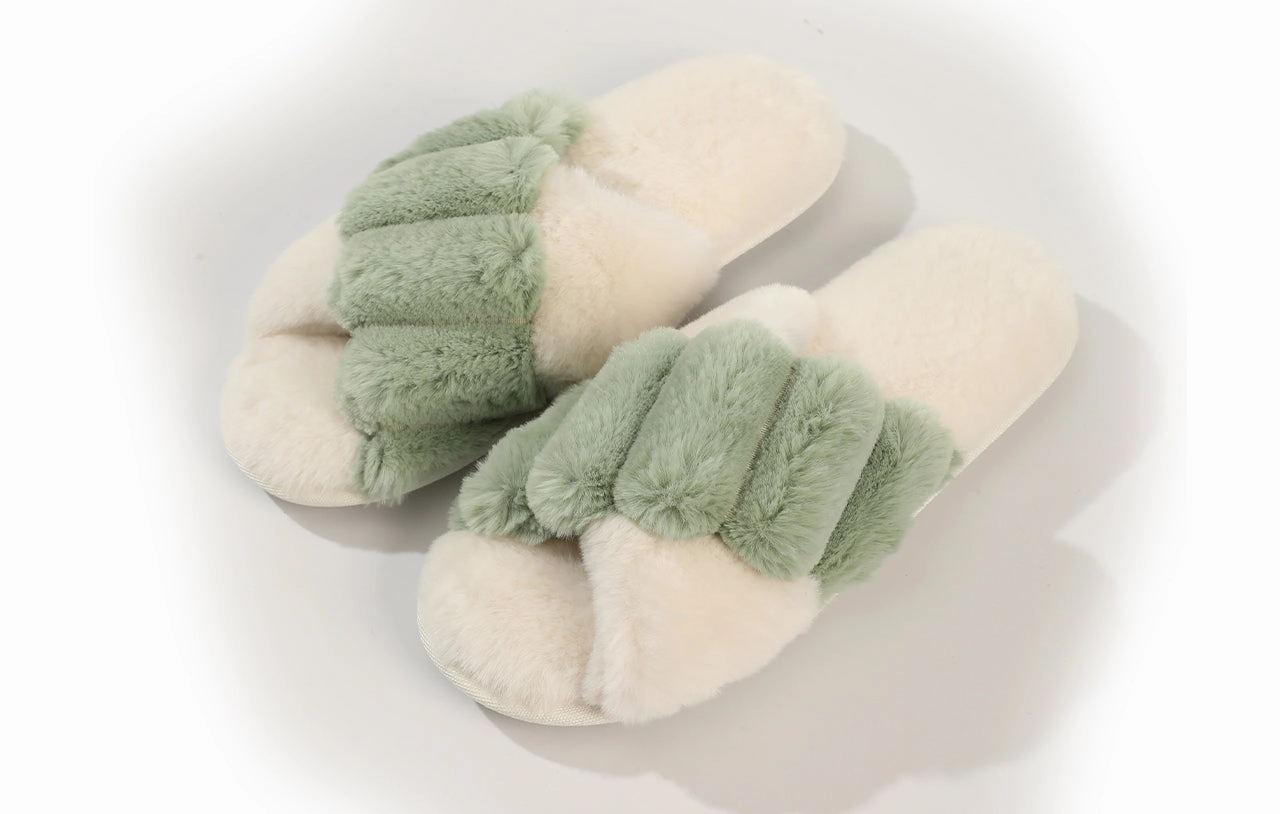 Tazz Slippers Inviting Faux Fur Slippers for Women - Unique Cotton Stuffing, Comfortable, Warm, Slip-On
