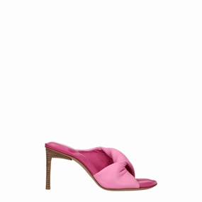 Light Brown Sandals Jacquemus Pink Leather Stiletto Heel Sandals