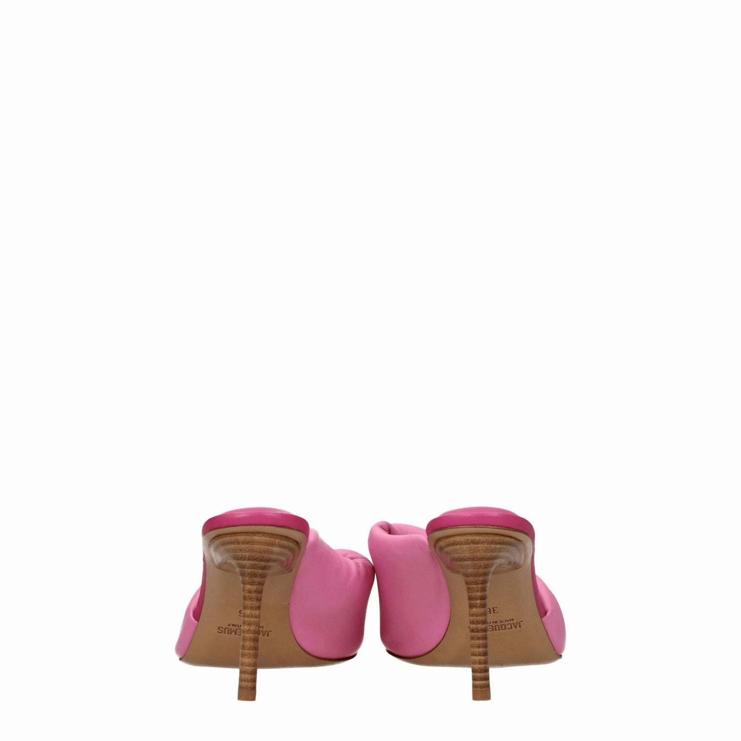 Jacquemus Pink Leather Stiletto Heel Sandals Bicycle Sandals