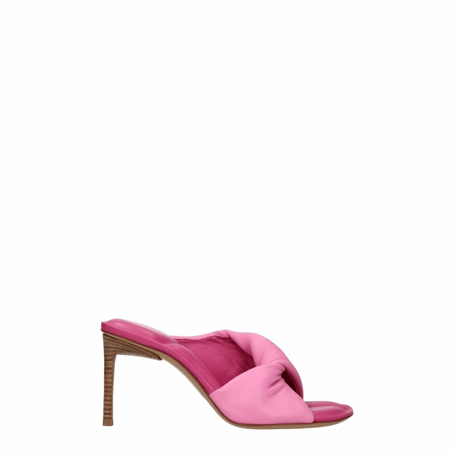 Jacquemus Pink Leather Stiletto Heel Sandals Thong Heels Sandals