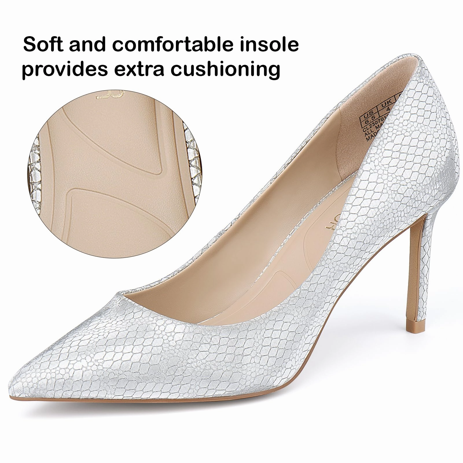 JENN ARDOR Women's Comfortable Stiletto Pumps 3 inch