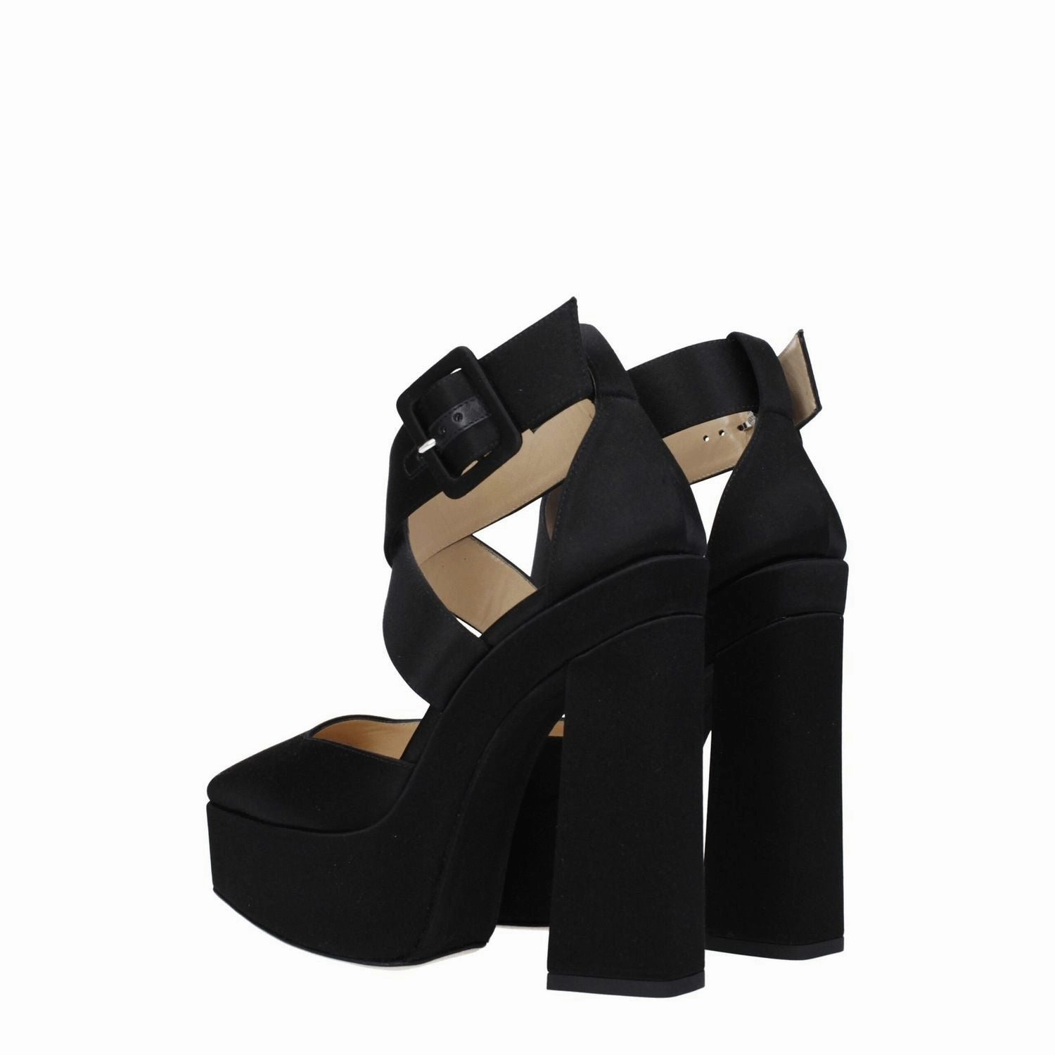 Strappy Wedge Sandals Jimmy Choo Black Satin Platform Sandals
