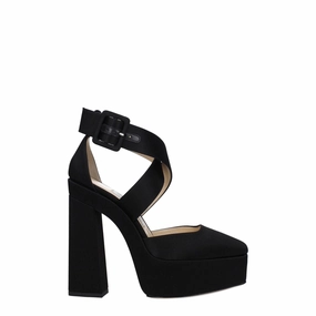 Jimmy Choo Black Satin Platform Sandals Sandals Bed Stu