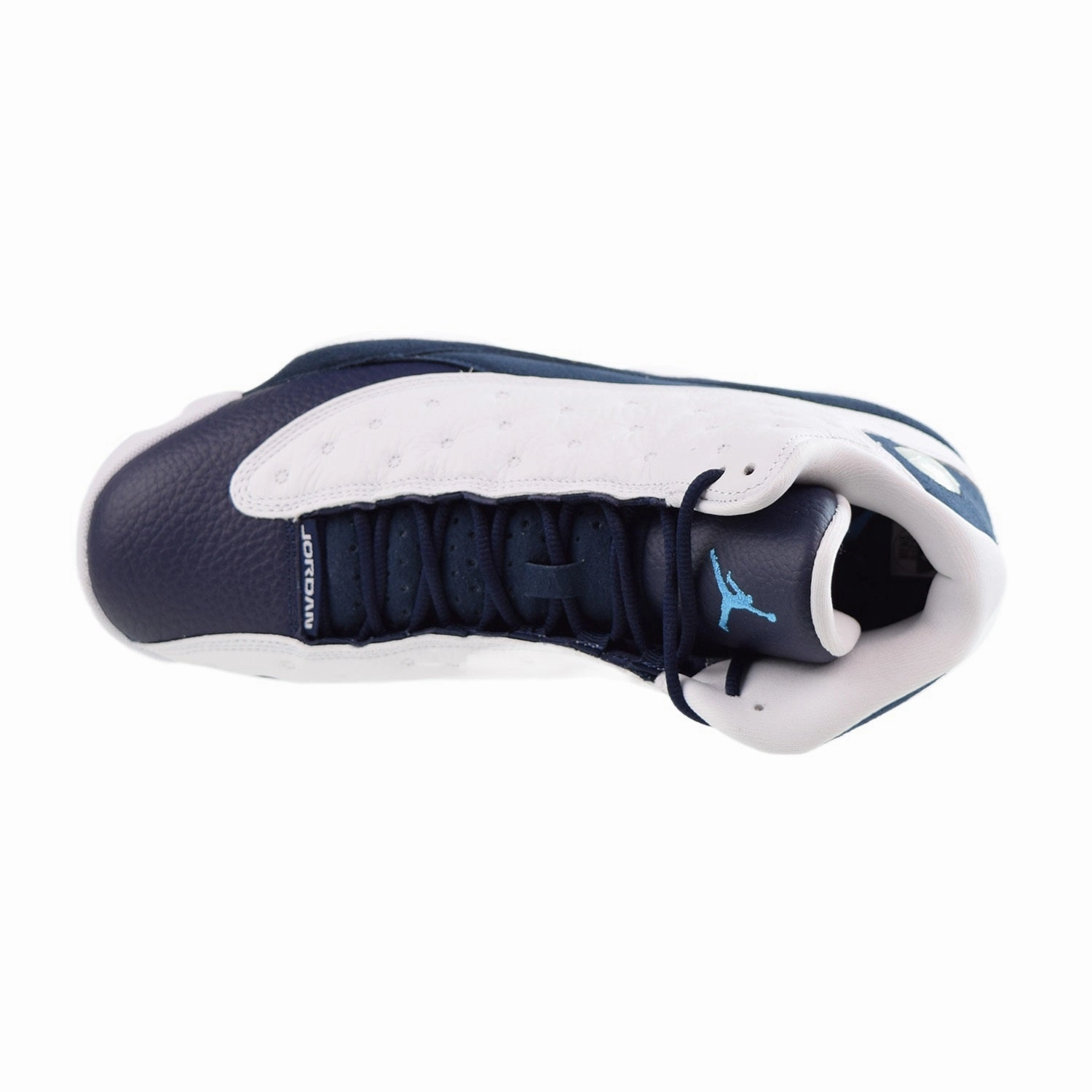 Casual Double Monk Strap Shoes Jordan 13 Retro Starfish Men's Shoes Obsidian-Powder Blue-White