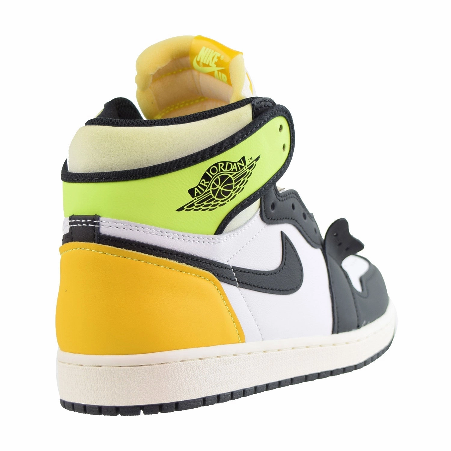 Casual Walmart Shoes Jordan 1 Retro High Men's Shoes White-Black Volt-University Gold