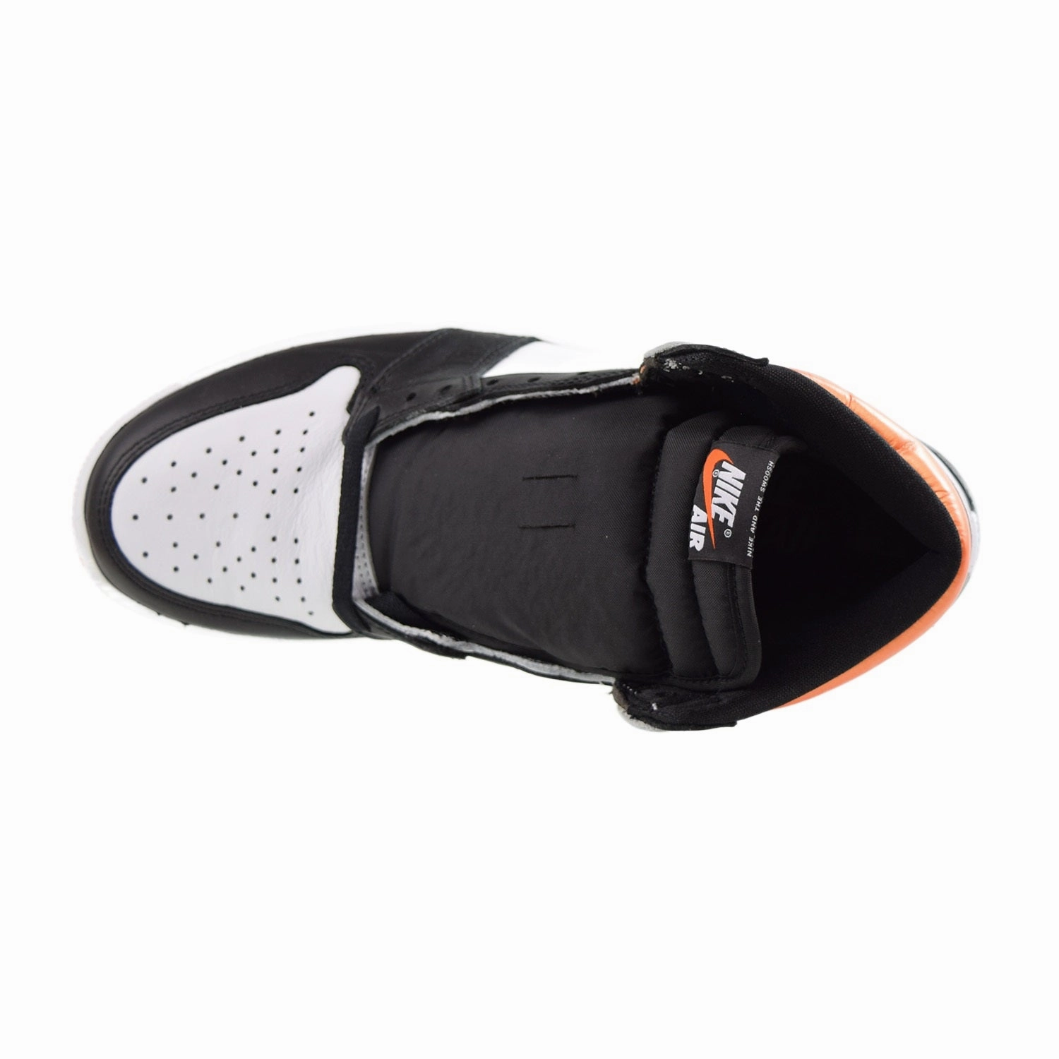 Jordan 1 Retro High Men's Shoes White-Electro Orange-Black Best Casual Shoes Summer