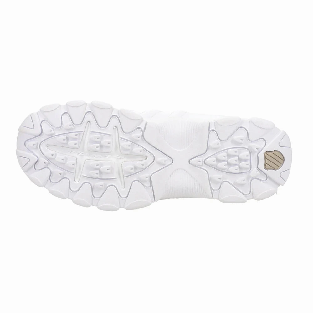 K-Swiss Womens ST329 CMF Sneakers White/Silver | Leather Cushioned Comfort Tennis Shoes 93991-157 Everlast Boxing Sneakers