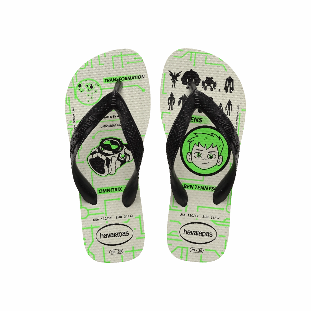 Hard Sole Flip Flops Kids Ben10 Flip Flops