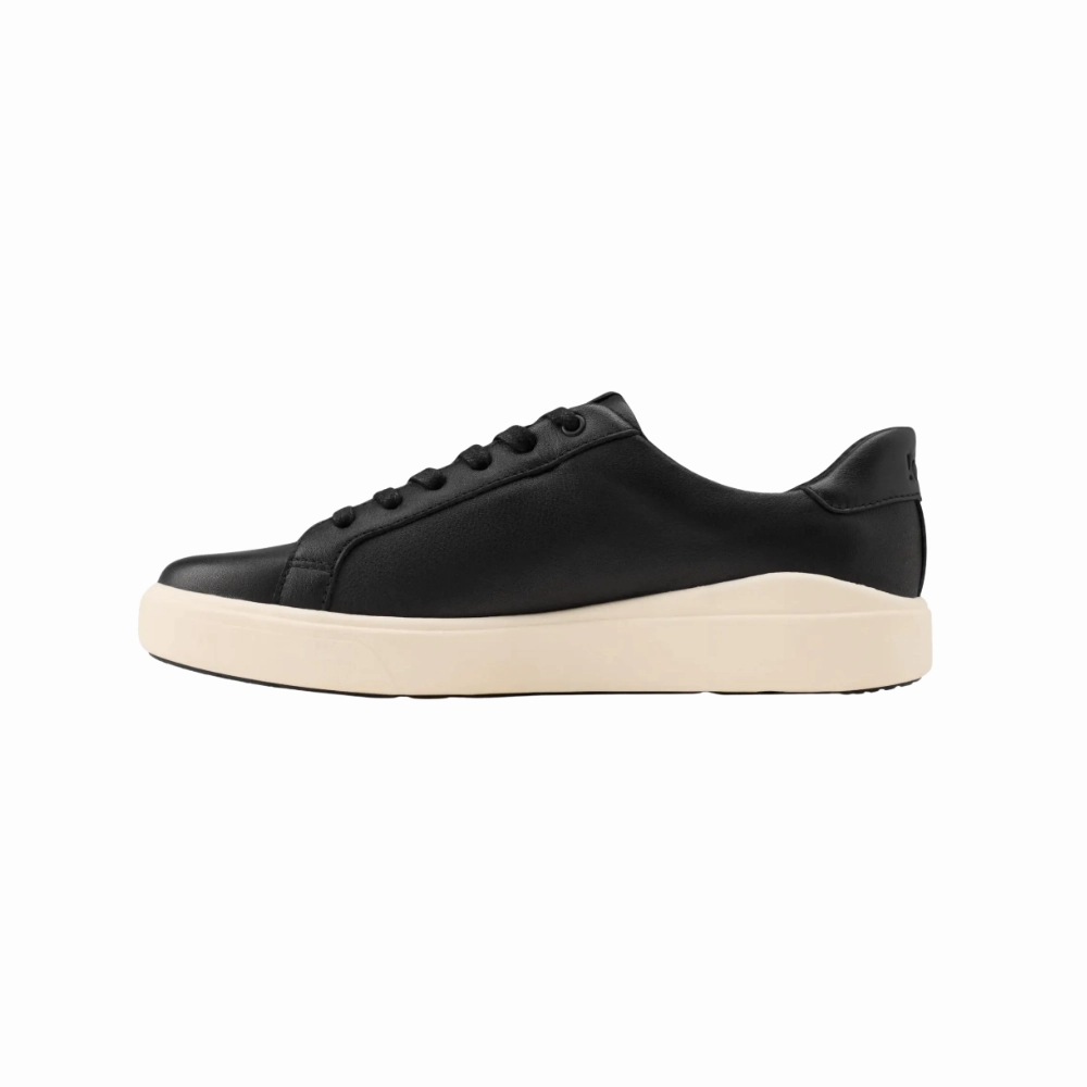 Sneakers Sites Kizik Womens Vegas 2  Hands-Free Leather Sneakers - Black Pristine
