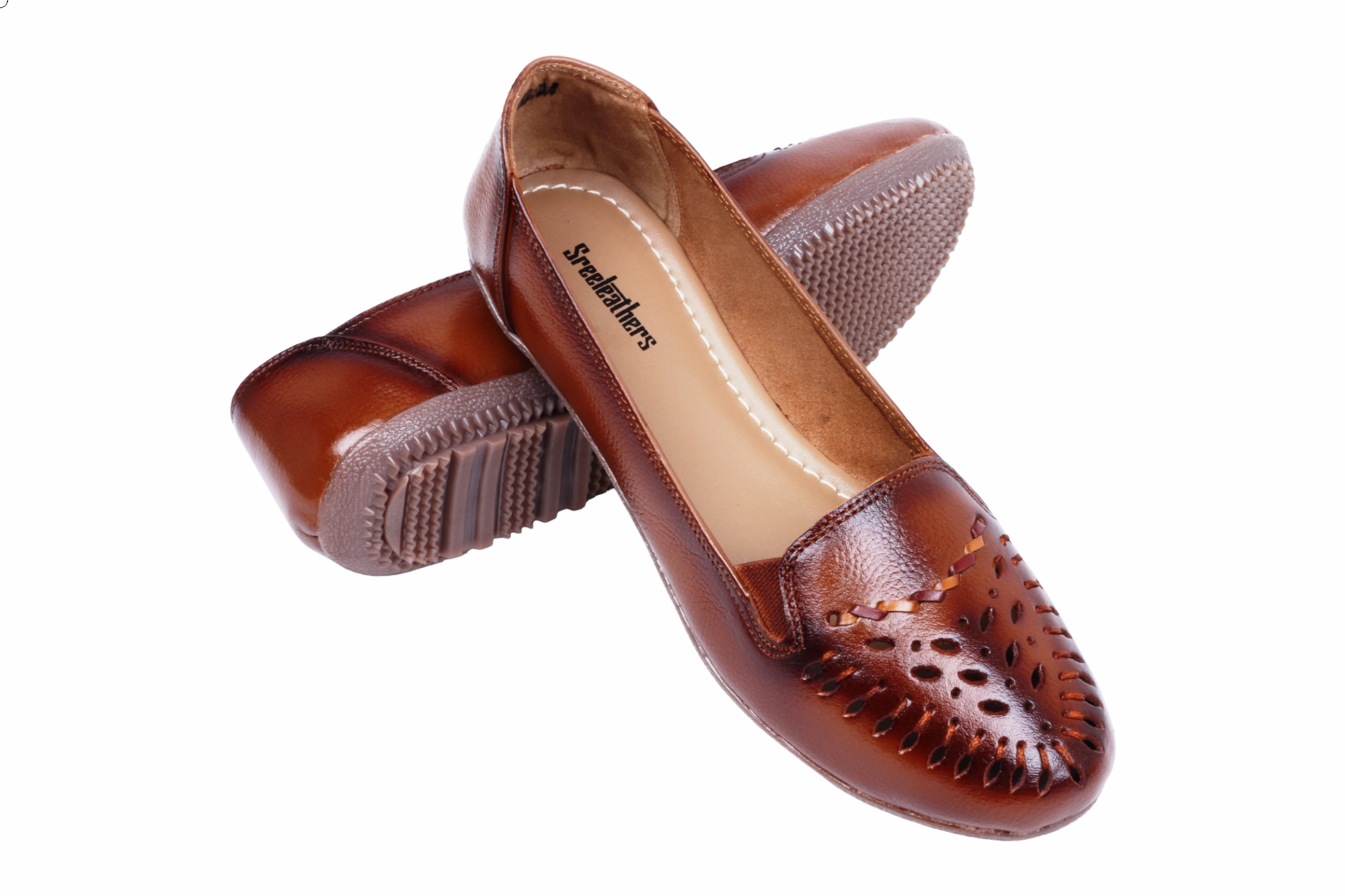 LADIES FLAT LEATHER BELLY 996113 Blyth Flat Shoes