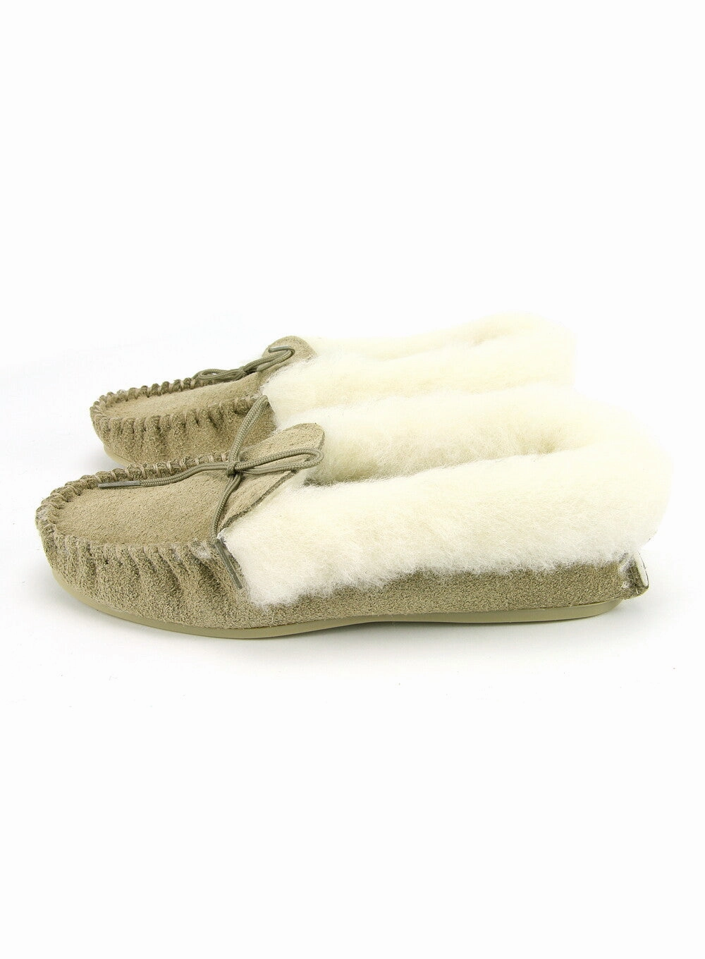 Decorative Ballet Slippers Lambswool Lined Collared Moccasins with Sole