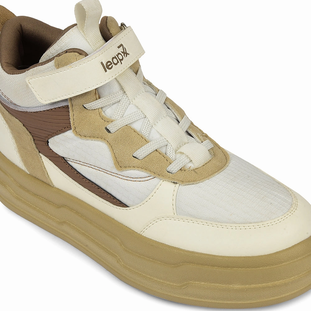 Sneakers B30 Leap7x Beige Sporty Casual Lacing Sneakers For Women STYLO-10 By Liberty