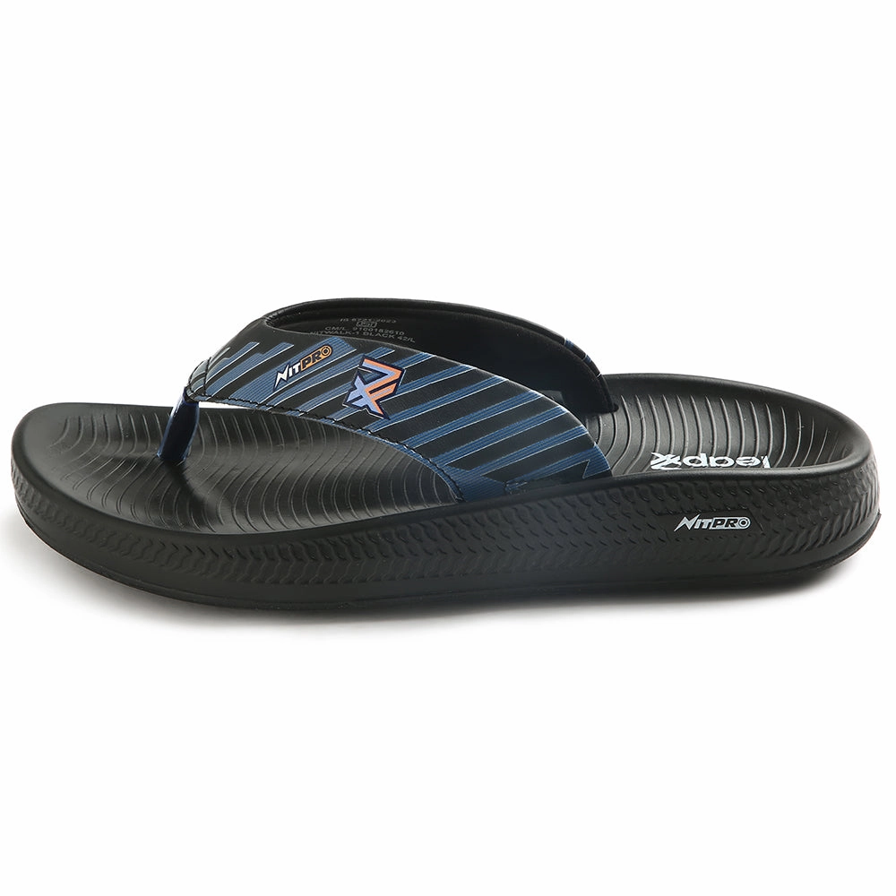 Leap7x Black Casual Flip Flop For Men NITWALK-1 By Liberty Childrens Warm Slippers