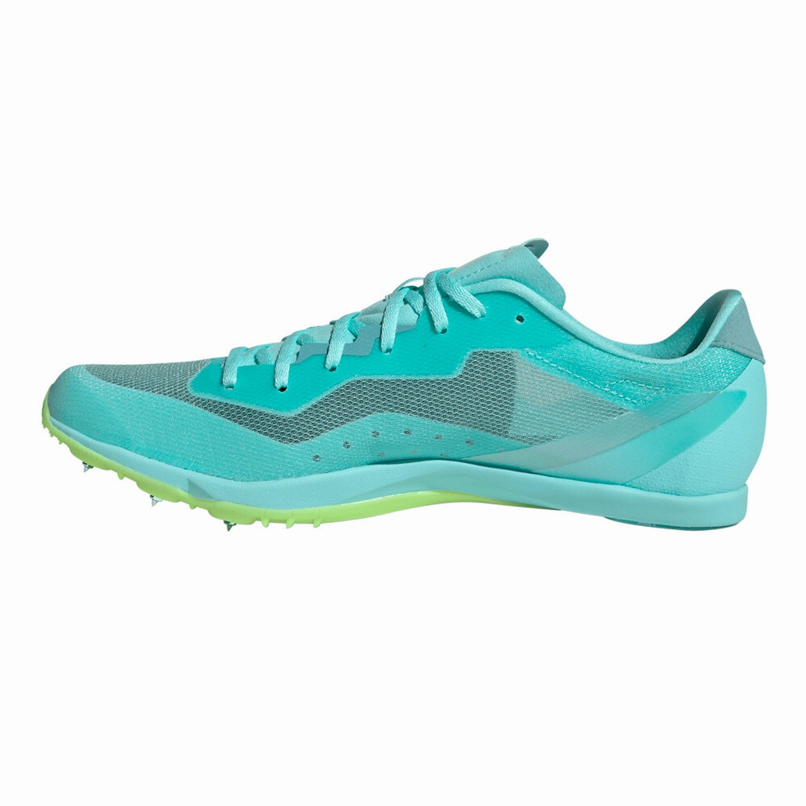 Distancestar Running Spikes Flash Aqua / Cloud White / Lucid Lemon Indoor Adidas Soccer Shoes
