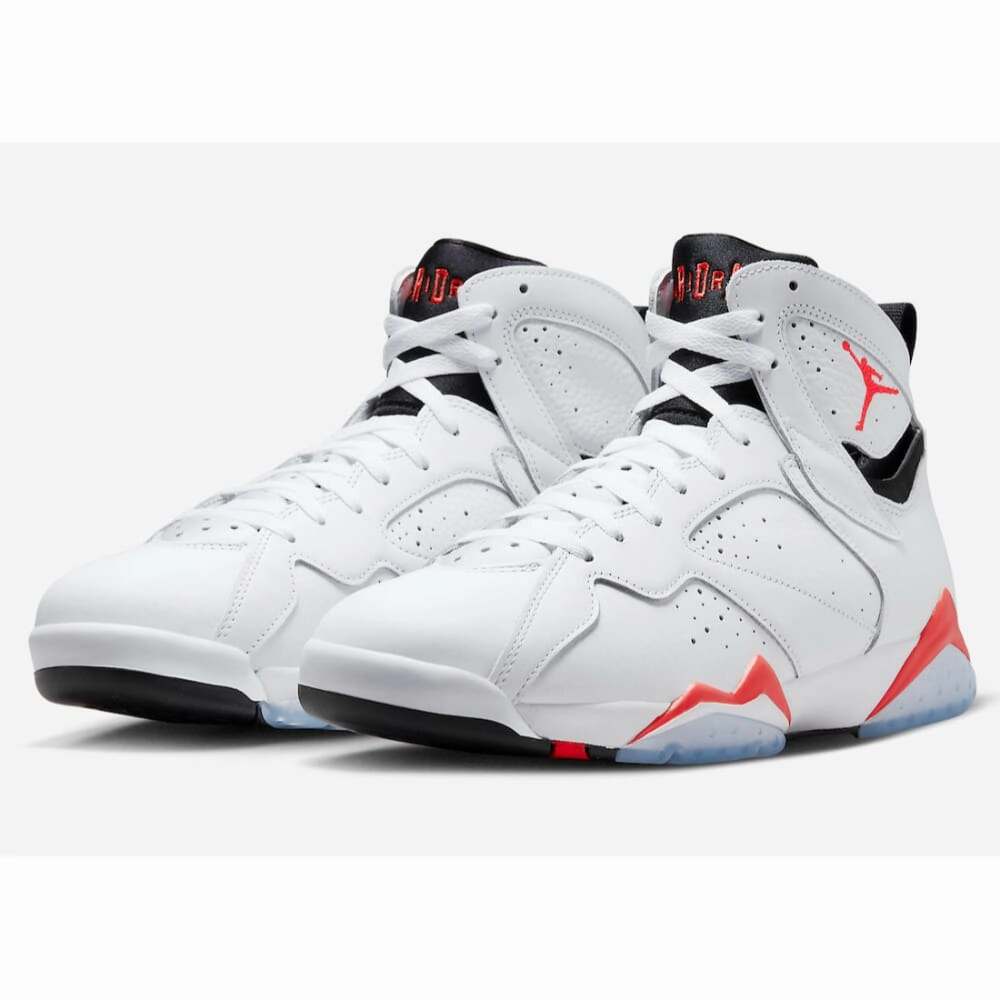 Nike Air Jordan 7 Retro White/Crimson-Black  DQ6040-160 Grade-School Asics Volleyball Shoes Metarise 2
