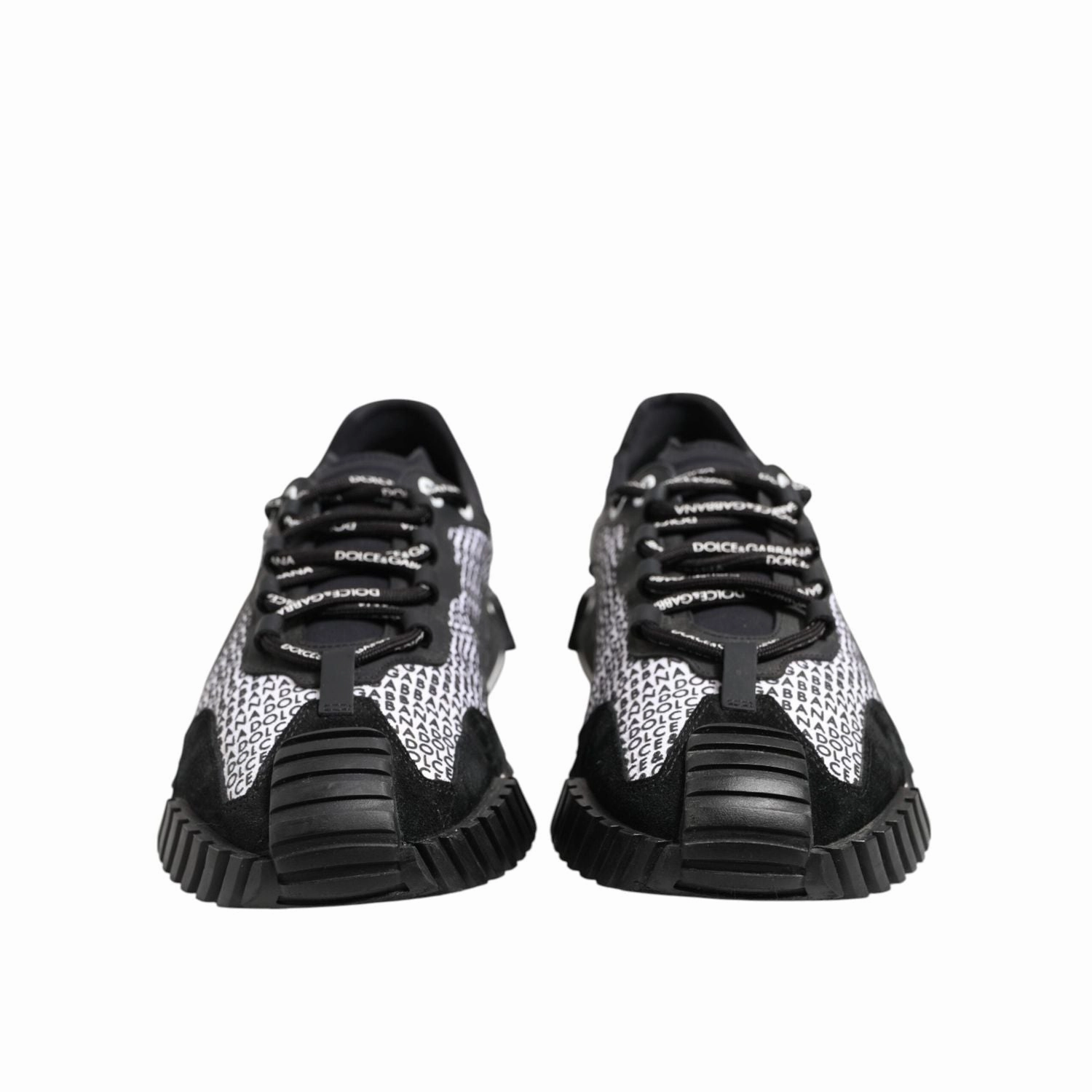 Dolce & Gabbana Black Logo Lace Up Low Top NS1 Sneakers Shoes 90's Sneakers