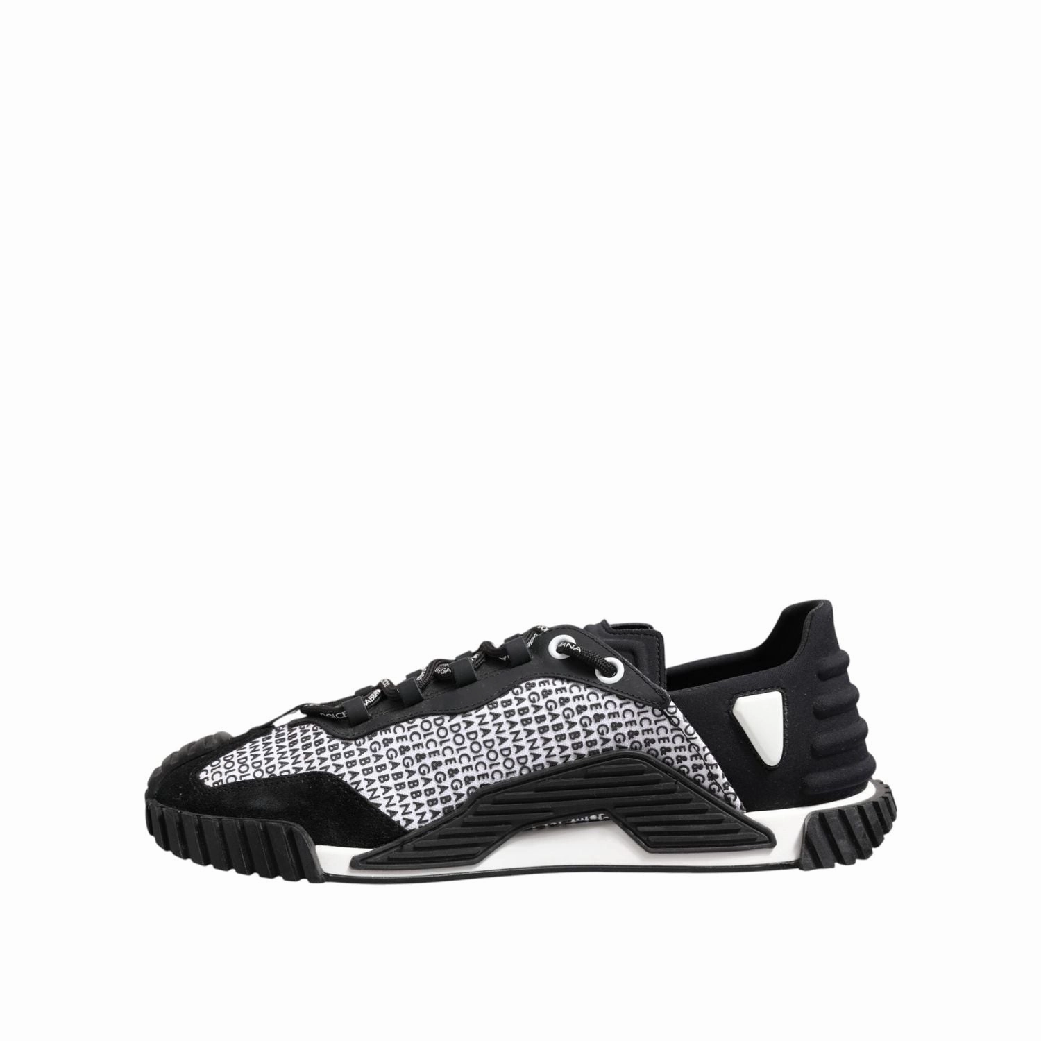 Dolce & Gabbana Black Logo Lace Up Low Top NS1 Sneakers Shoes Vessi Sneakers