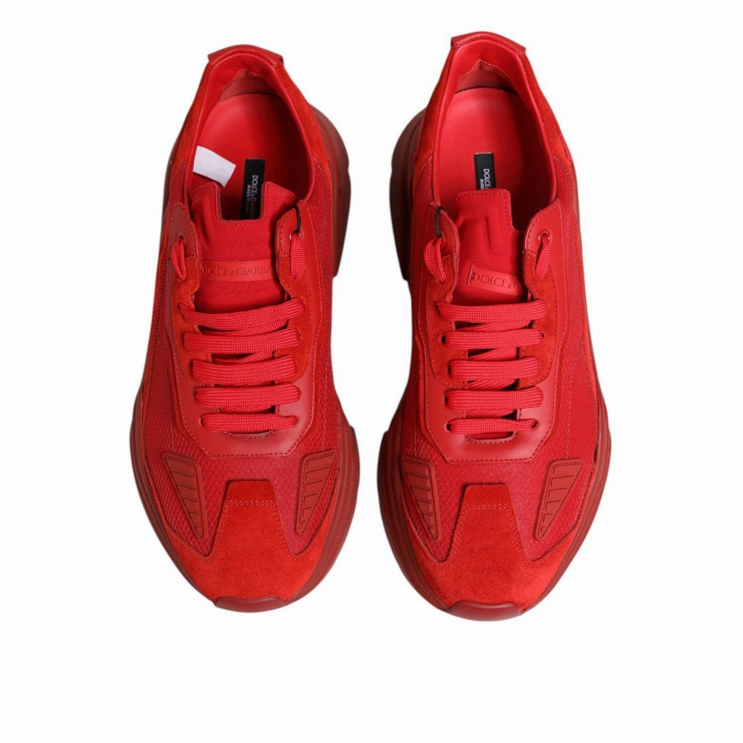 Dolce & Gabbana Red Leather Daymaster Low Top Sneakers Shoes A'ja Wilson Sneakers