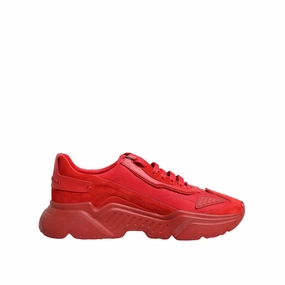 Complex Magazine Sneakers Dolce & Gabbana Red Leather Daymaster Low Top Sneakers Shoes