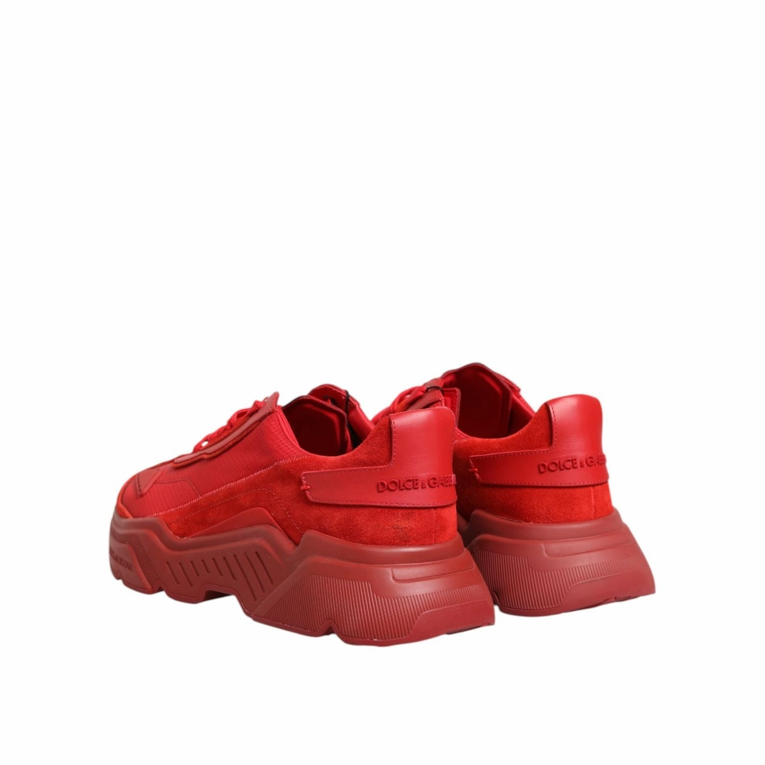 Dolce & Gabbana Red Leather Daymaster Low Top Sneakers Shoes Sneaks Sneakers