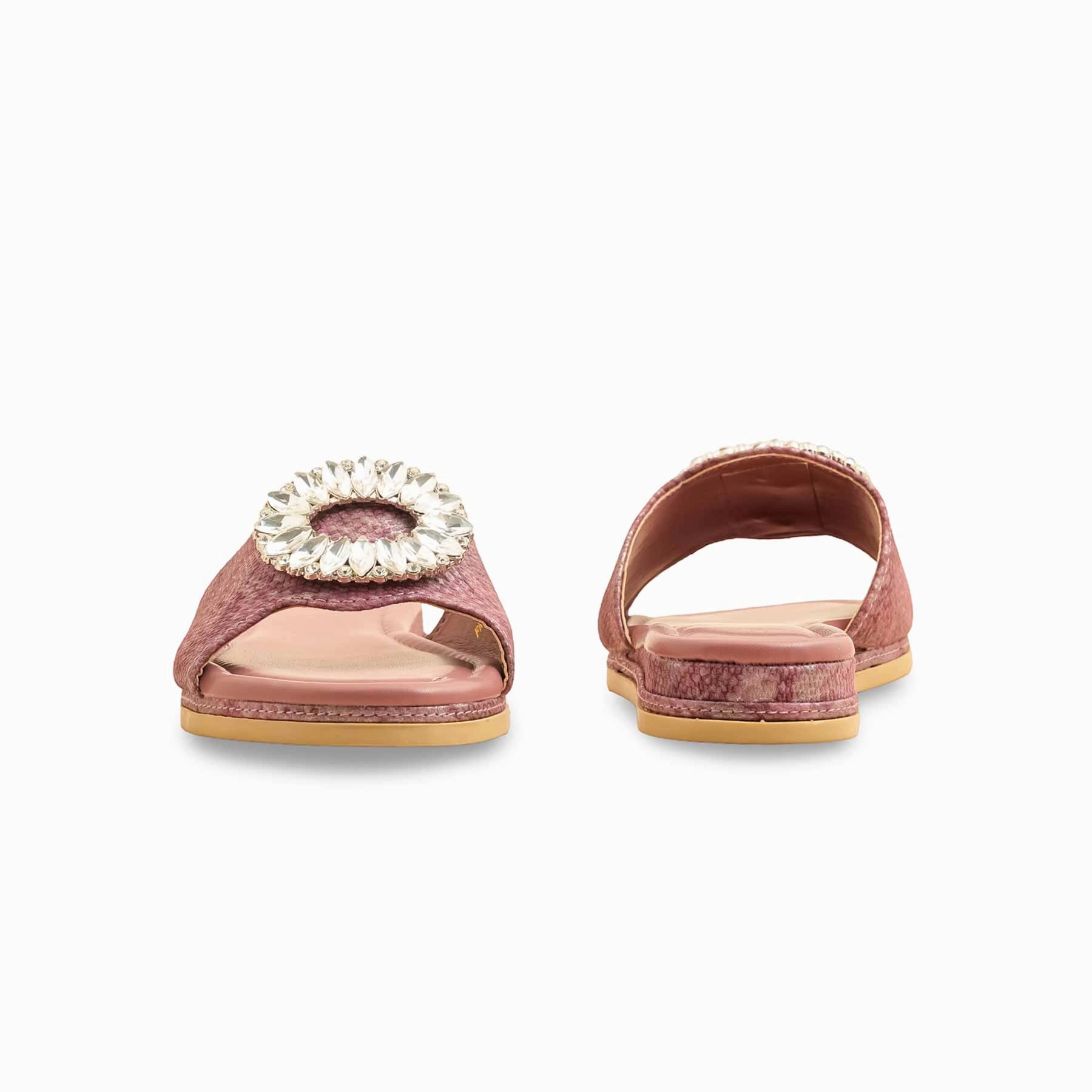 Non Slip Slippers For Elderly Woman Lilac Formal Slipper FR8376