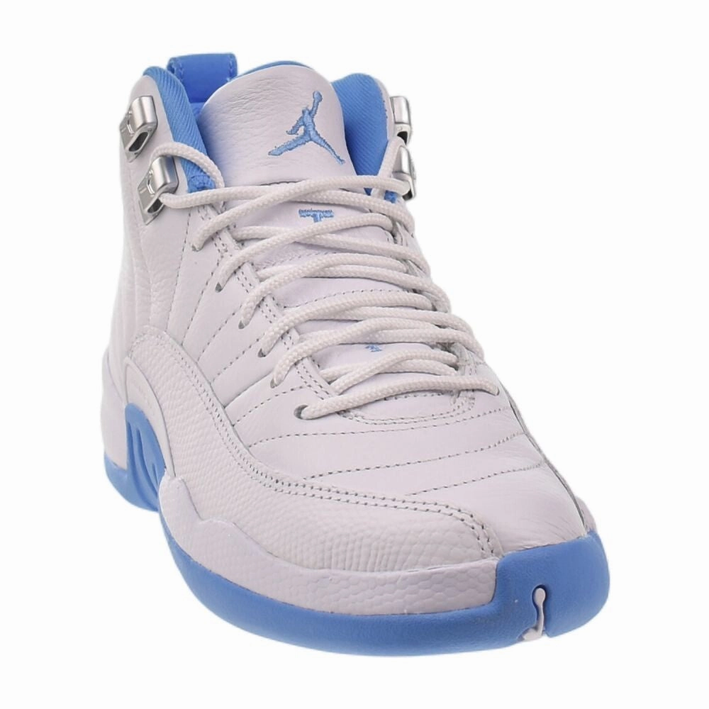 High Top Asics Volleyball Shoes Air Jordan 12 Retro (GS) "Melo" Big Kids' Shoes White/University Blue