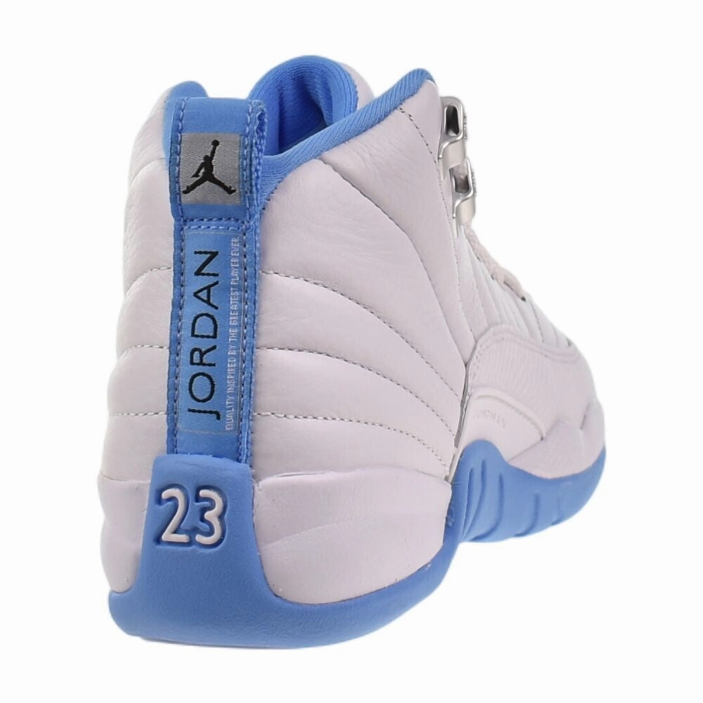 Air Jordan 12 Retro (GS) "Melo" Big Kids' Shoes White/University Blue Lightest Asics Running Shoe