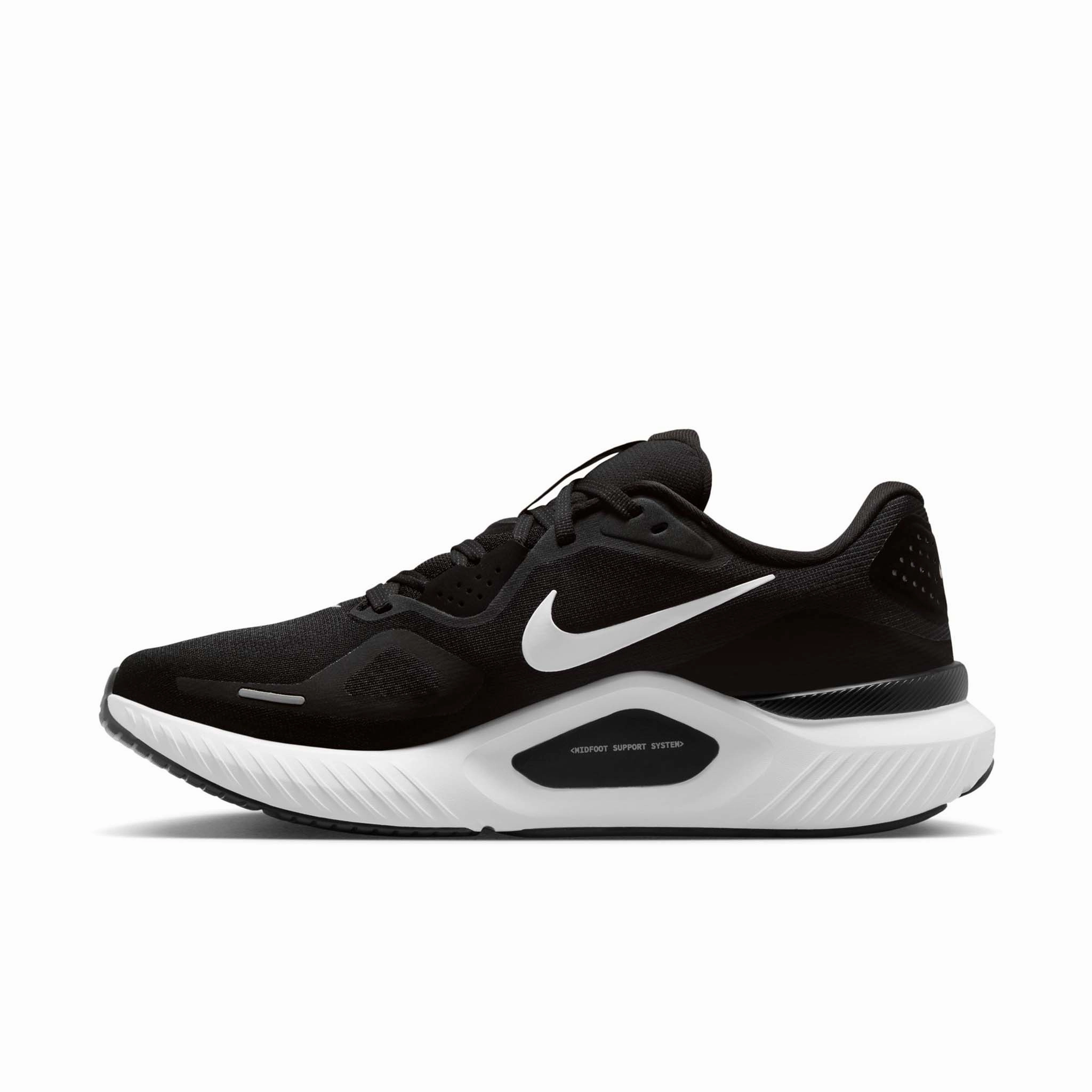 Nike | Men's Structure 26 Road Running Shoes - Black/White-Cool Grey-Metallic Silver Asics Gel Game Tennis Shoes