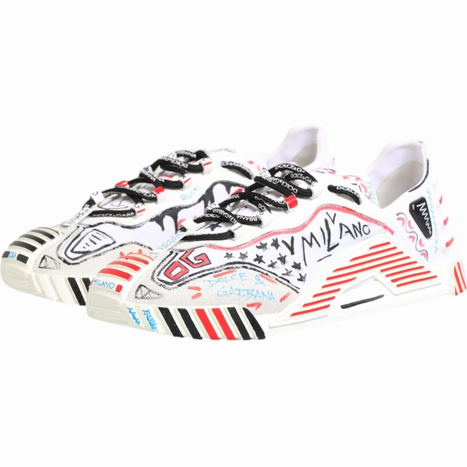 Dolce & Gabbana Multicolor Low Top NS1 Men Sneakers Shoes Water Sneakers