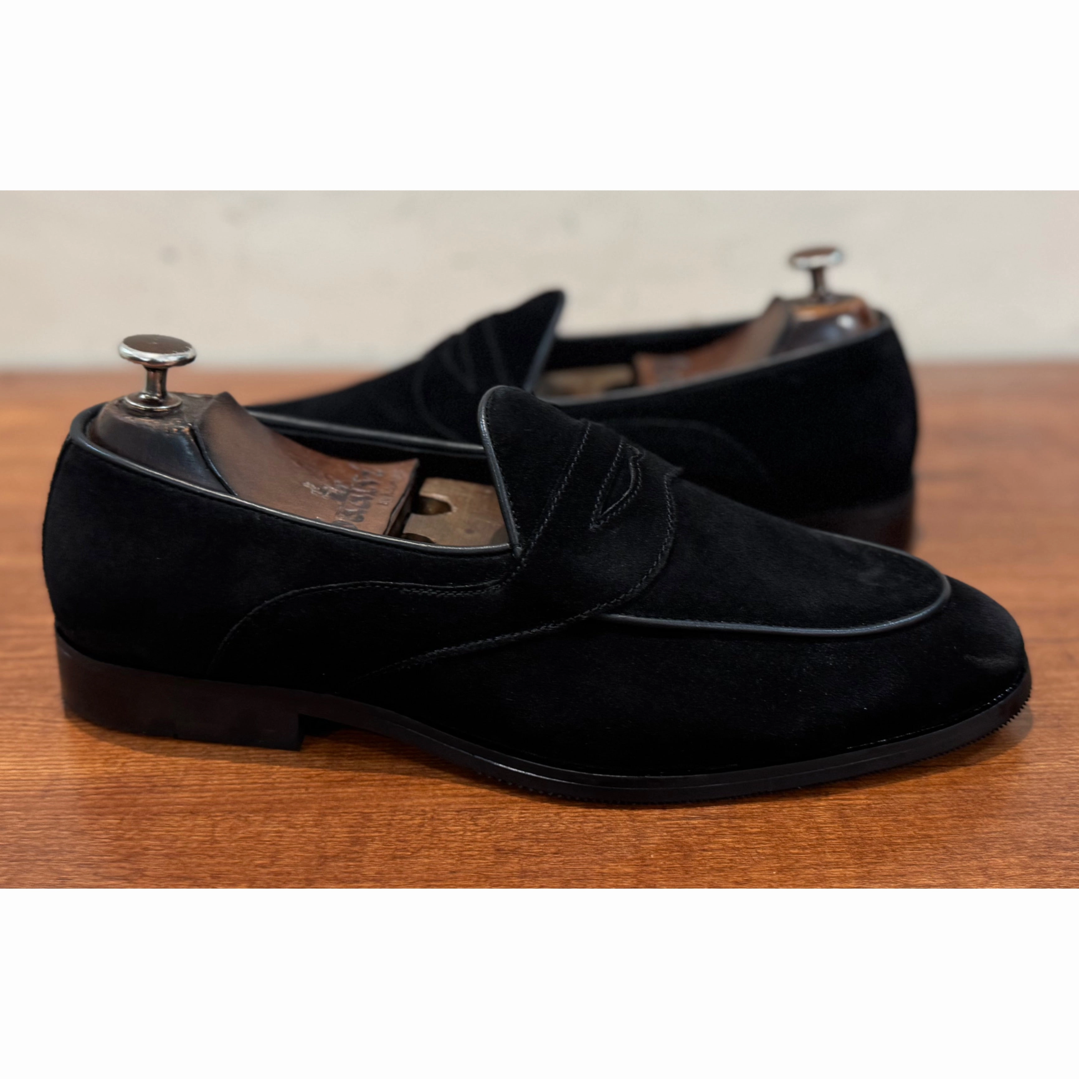 Rugged Loafers Full Saddle Penny Loafers Black